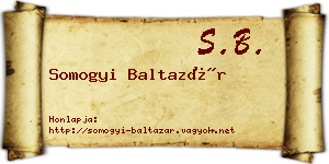 Somogyi Baltazár névjegykártya