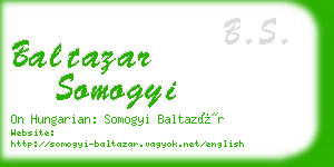 baltazar somogyi business card